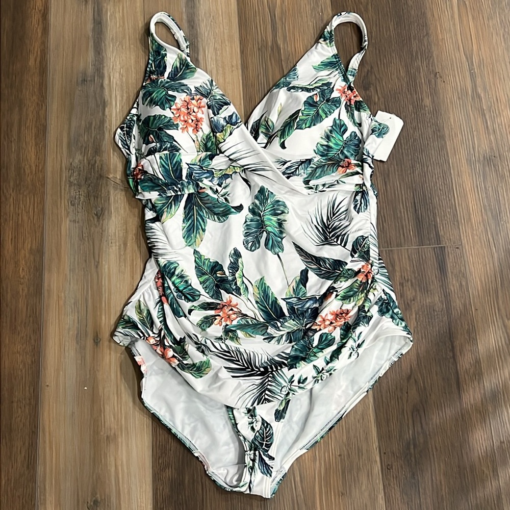 Sea Level Swim tropical print one piece swim suit
